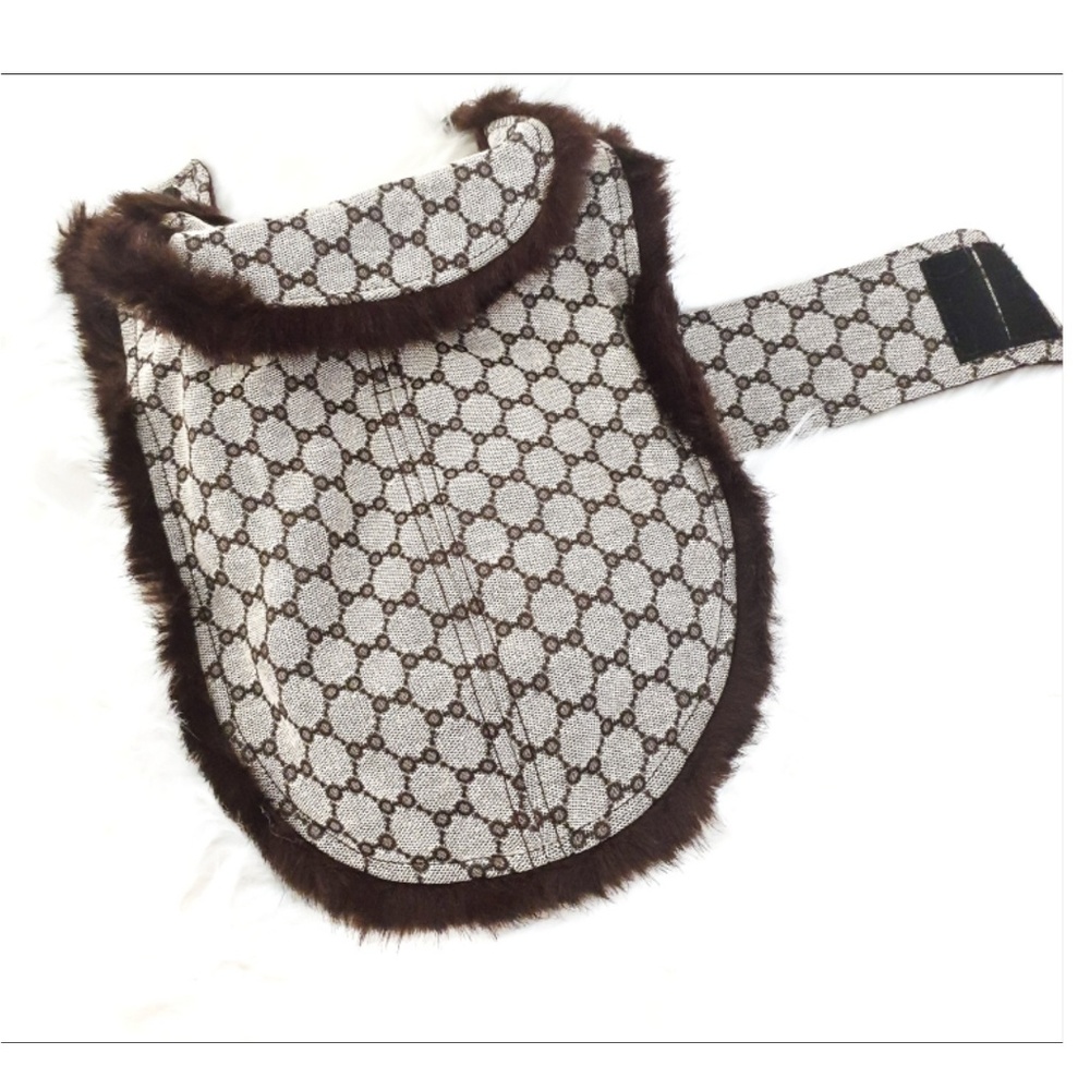 Luxury Kitten Brown logo fur Vest for Pup/kitten - Picture 3 of 6